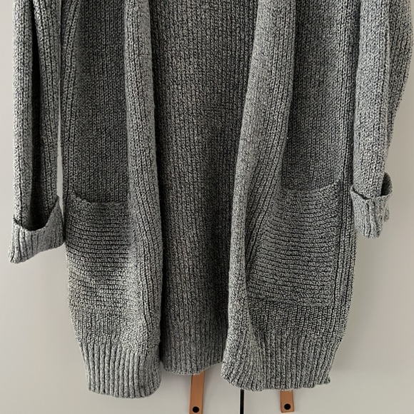 B New York Gray Cardigan Sweater, size small - Picture 3 of 7